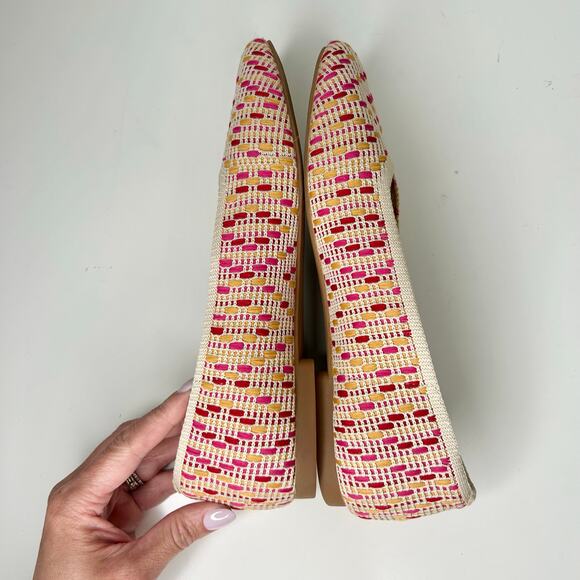 Vivaia Square-Toe V-Cut Flats (Margot 2.0) Multi Pink Crochet - Picture 5 of 7